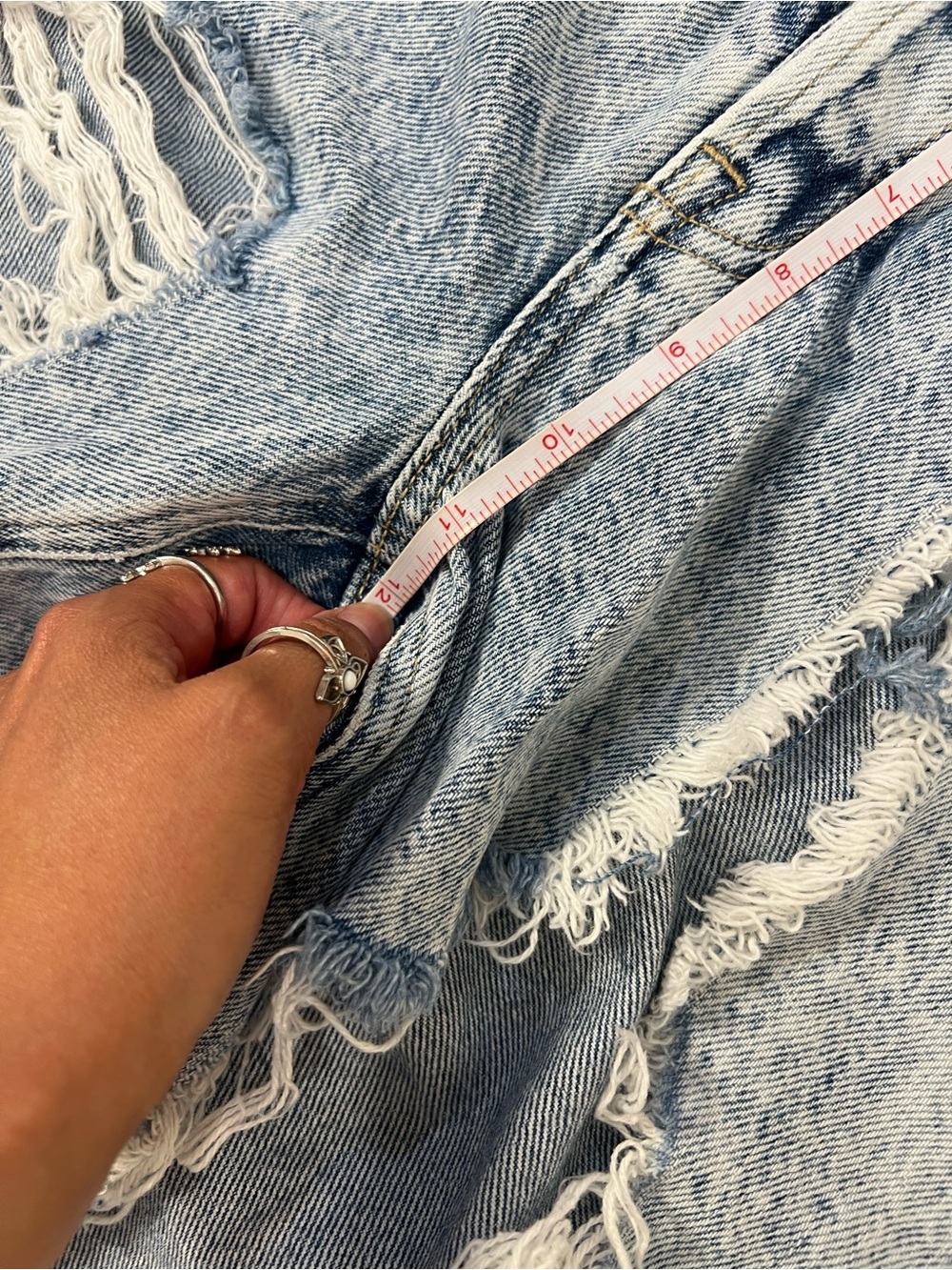 PacSun Acid Wash Distressed High Rise Jeans Ankle Length Women's 27 Button fly - Picture 5 of 7